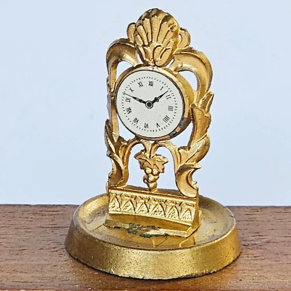 Vintage Dollhouse Accessories Lot Gold Clock‎ Home Sweet Home Sign Panda Blocks